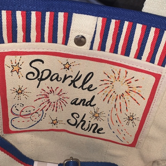 BNWT Brighton Red White & You Mini Canvas Tote - Picture 6 of 10